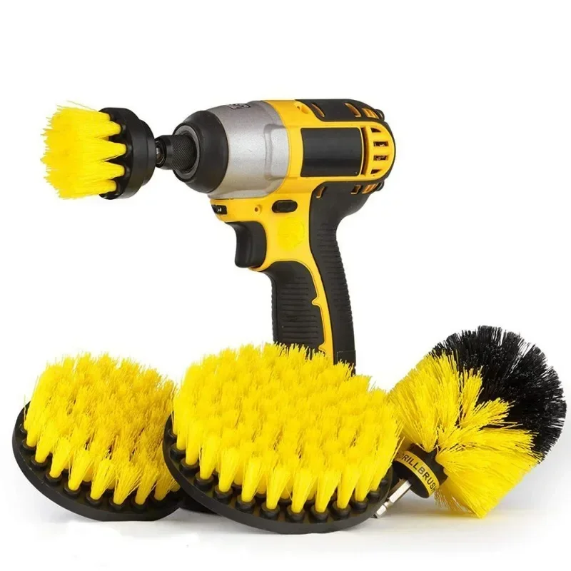 Power Tools Yellow - Elektrische Reinigungsbürste Bohrbürstenkopf Bodenreinigungsbürste Scheibenbürste Staubentfernung