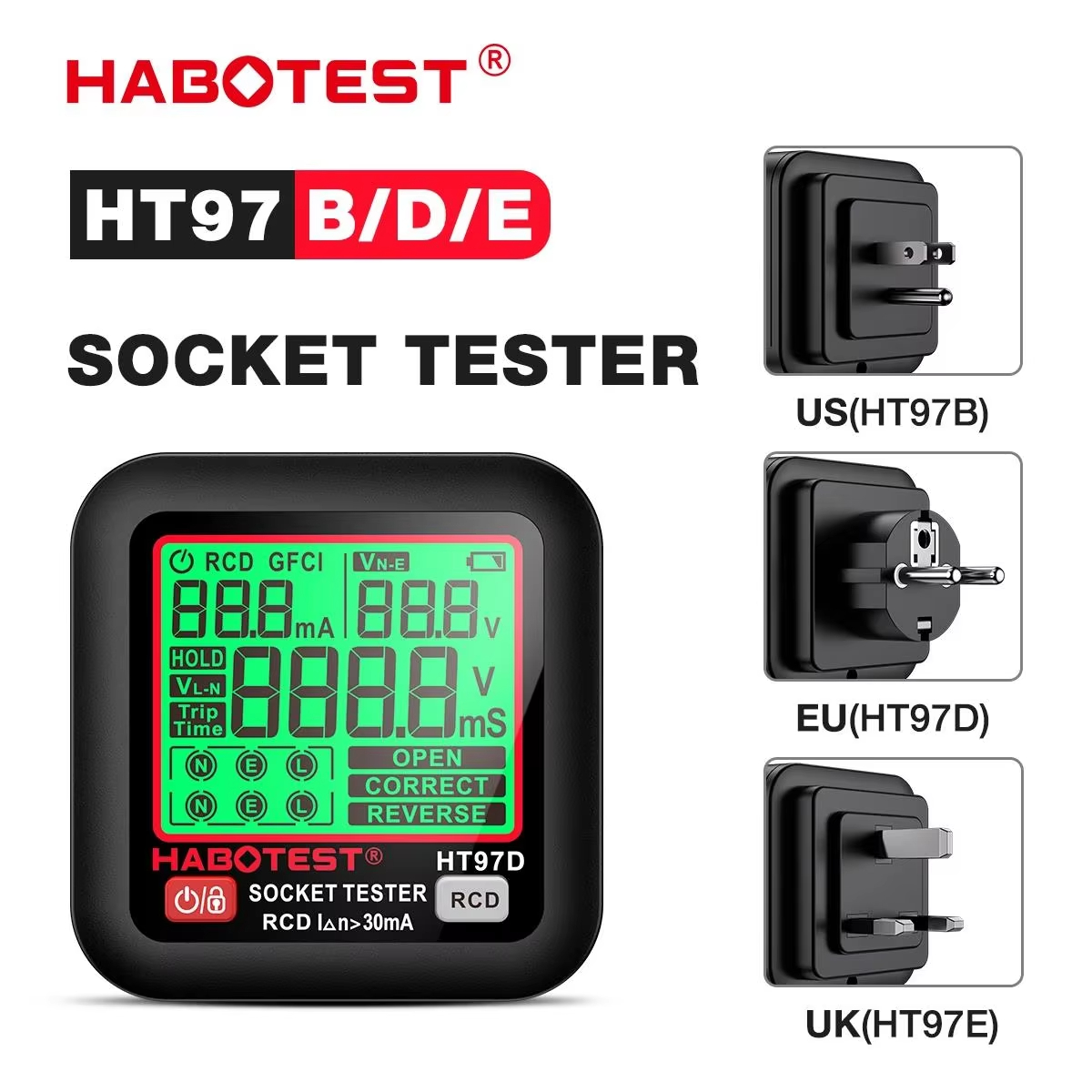Power Tools Uk Review - HABOTEST HT97 Digitaler Steckdosentester, intelligenter Spannungsdetektor,