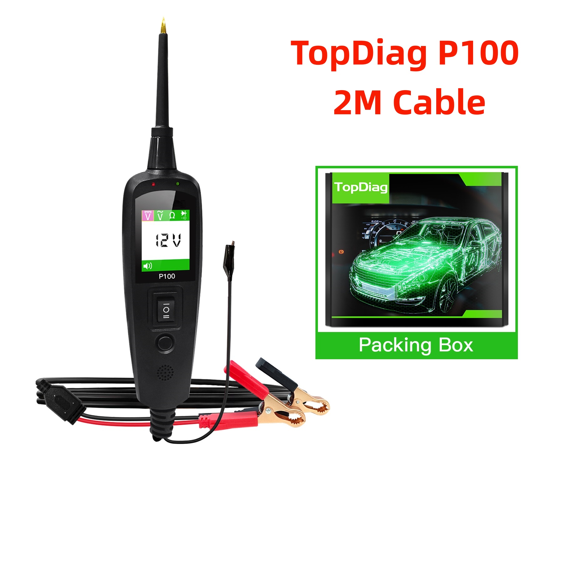 Power Tools In Automotive - TopDiag P100 2M Auto-Stromkreistester 2V 24V
