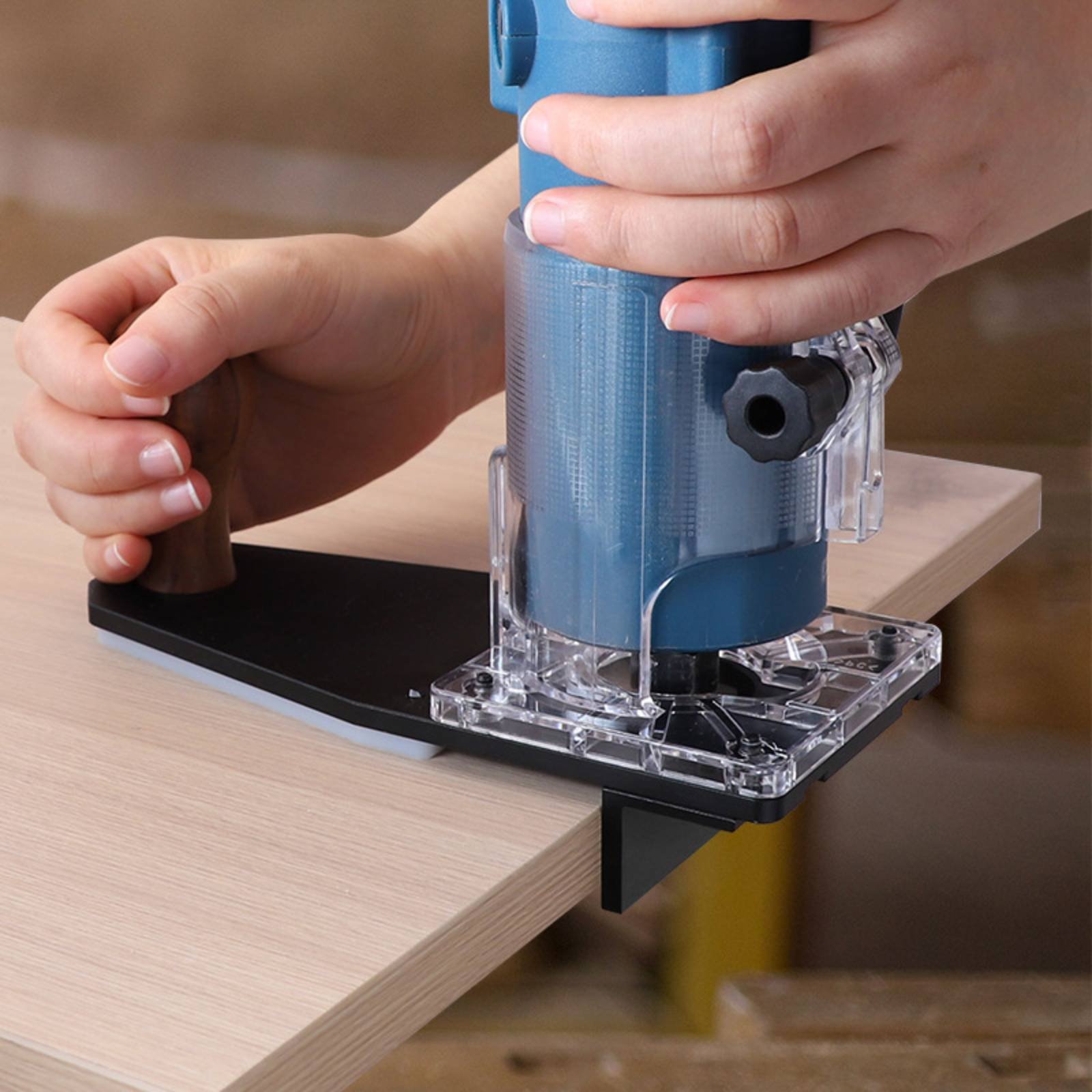 Router Trim Base - Kantenfräsbasis, stabile Steuerung, Rundfräsbasis, Zubehör für