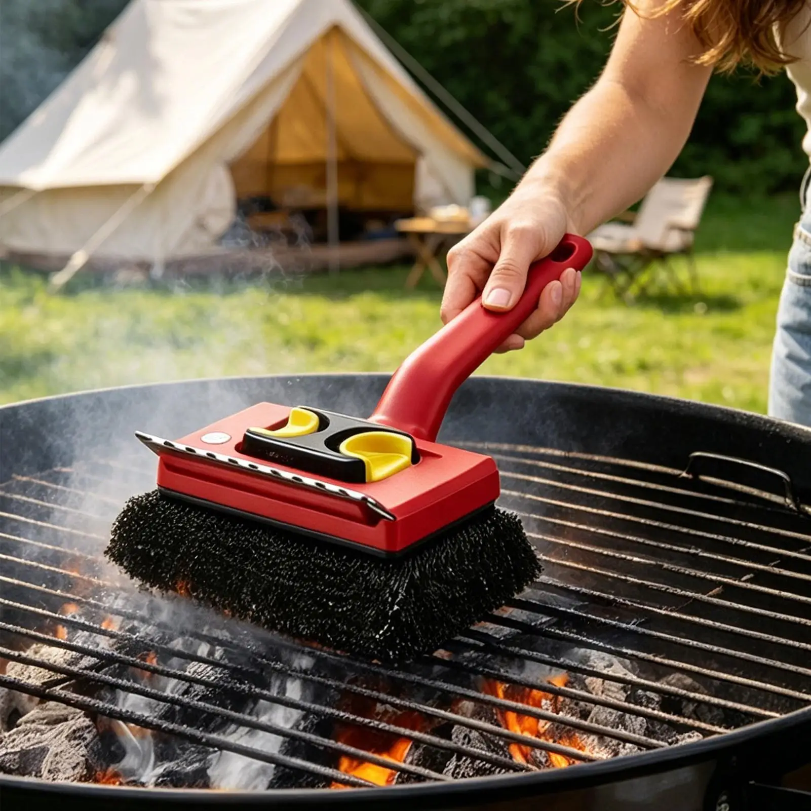 Power Tools Use - Elektrische Grillbürste mit langem Griff, langlebiges