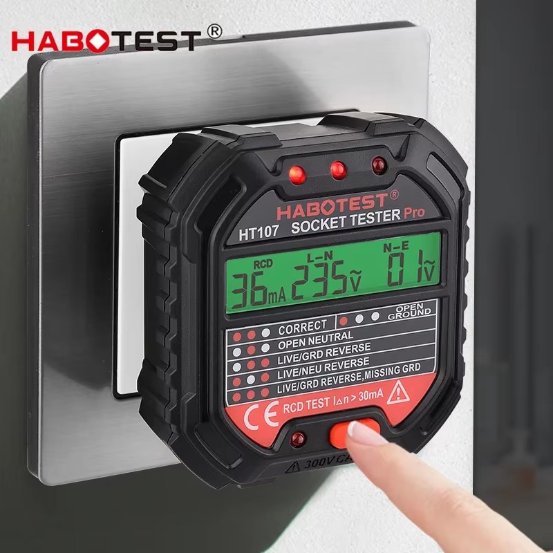 Power Tools Uk Review - HABOTEST HT107 Pro Digitaler Steckdosentester, 5mA/30mA