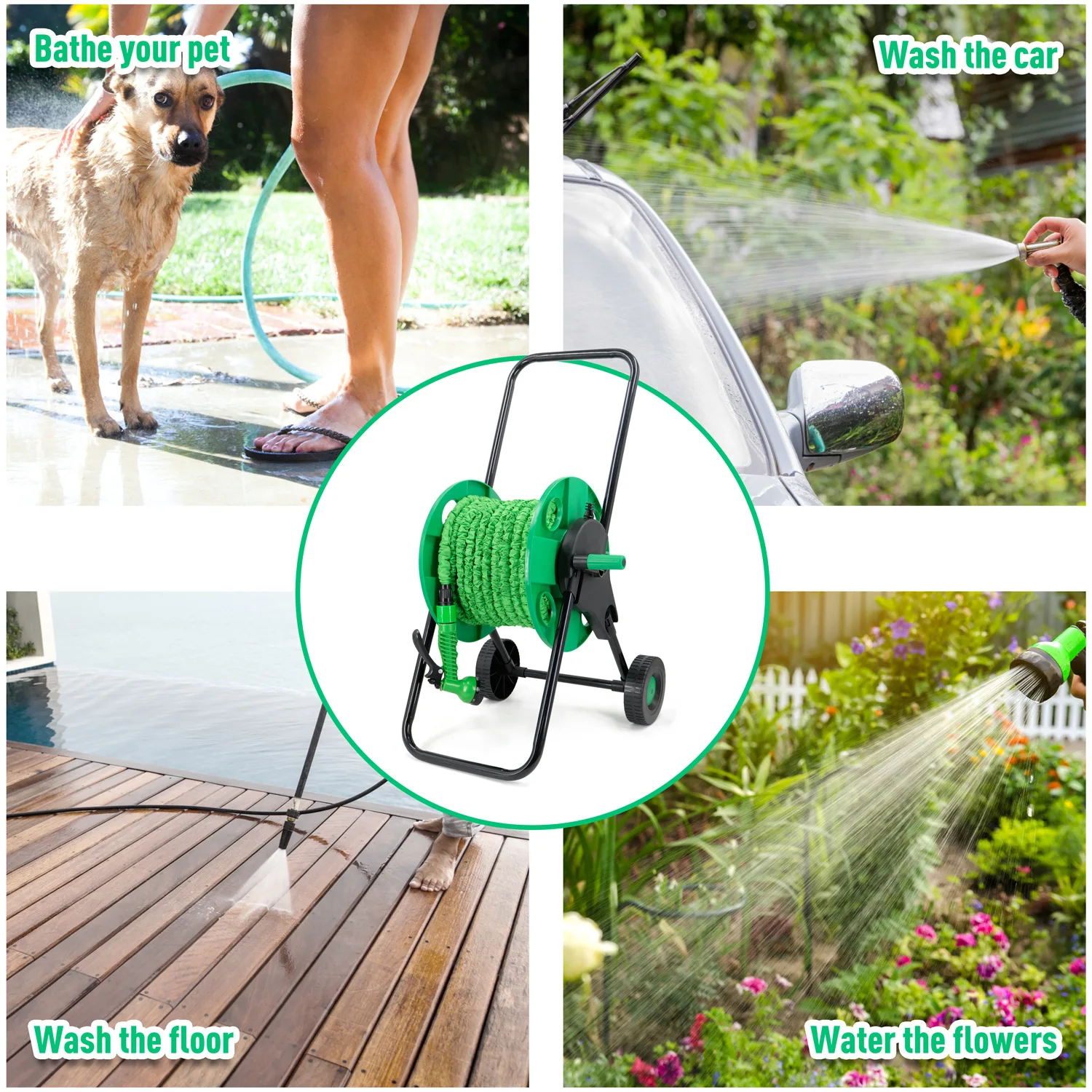 Power Tools Rack - Premium Gartengeräte-Wasserschlauchaufroller, Haushalts-Wasserschlauchaufroller, Aufroller, Landwirtschaftlicher Gartenwasserrad-Aufroller