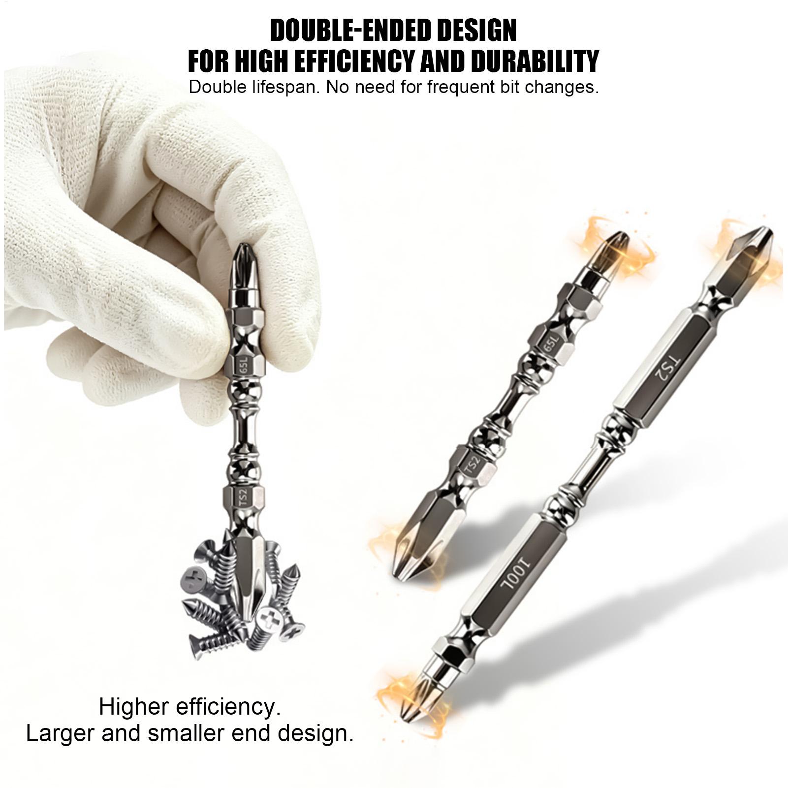 Power Tools Drill - Schraubendreher-Bit-Set, magnetisch, robust, Metall-Sechskantschaft, rutschfeste Handwerkzeuge,