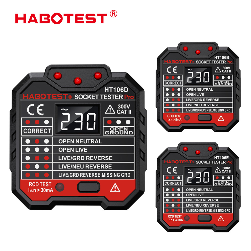 Power Tools Uk Review - HABOTEST HT106 Digitaler Steckdosentester Pro Spannungs-