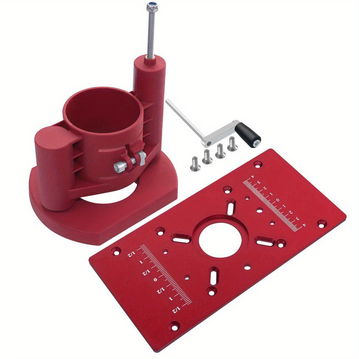 Router Trim Base - Fräserlift-System - Fräserlift-Basis mit Frästisch-Einlegeplatte Holzbearbeitungswerkzeuge