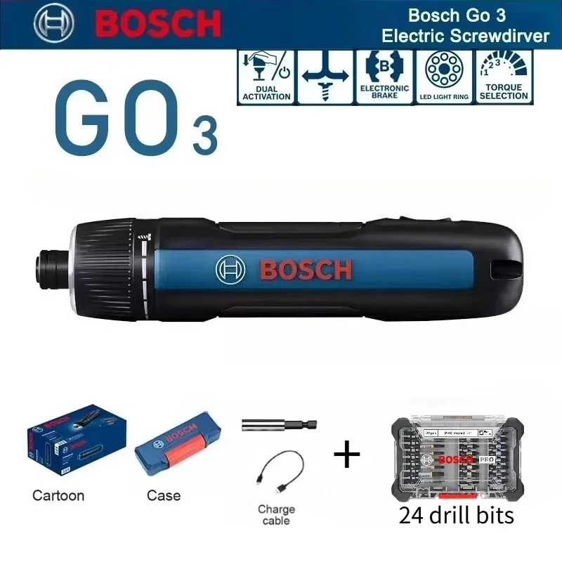 Power Tools And Hand Tools - Bosch GO 3 Elektrischer Schraubendreher-Set Professioneller