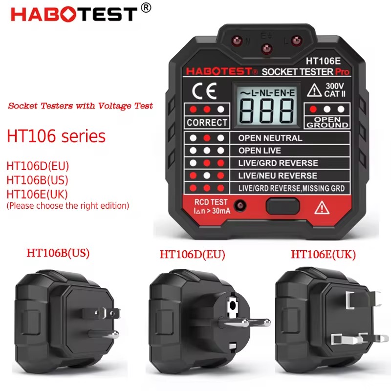 HT106 Digitaler Steckdosentest – Power Tools Uk Review Bewertung und Preis