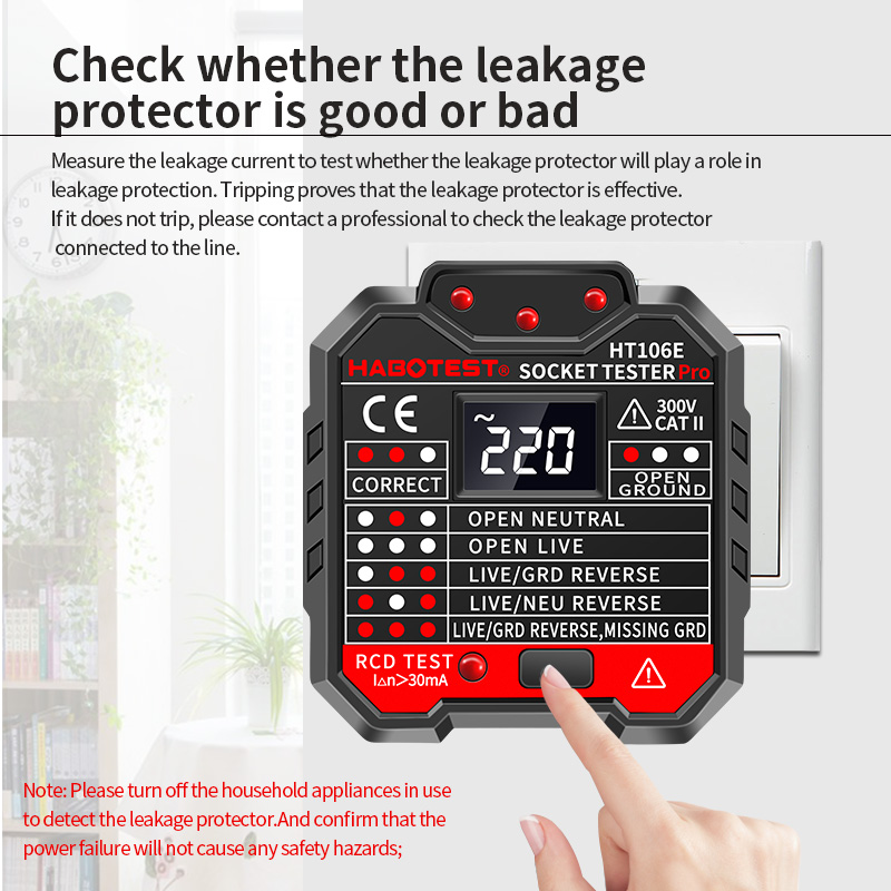 HT106 Digitaler Steckdosentest – Power Tools Uk Review Bewertung und Preis