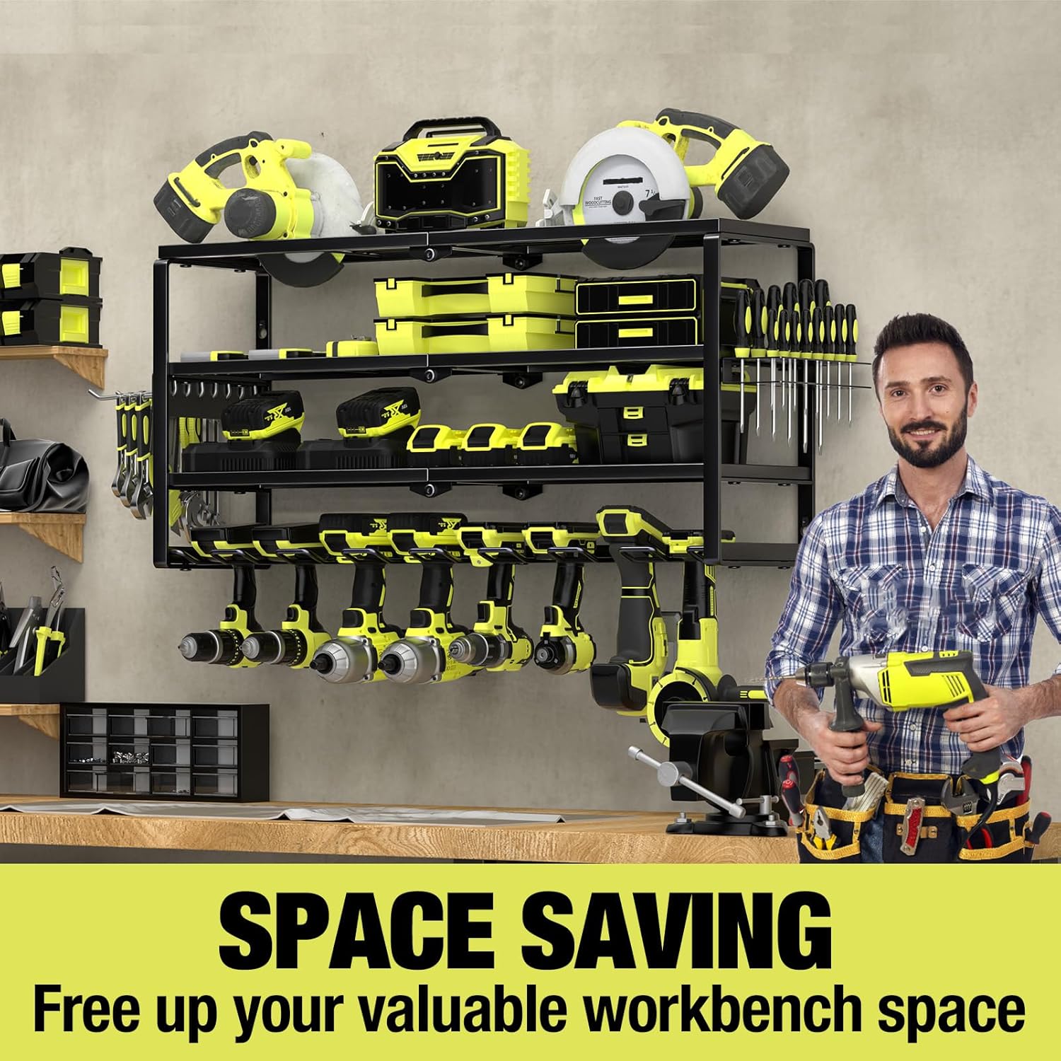 4-Schichtiger Wandmontierter E – Power Tools Rack Bewertung und Preis