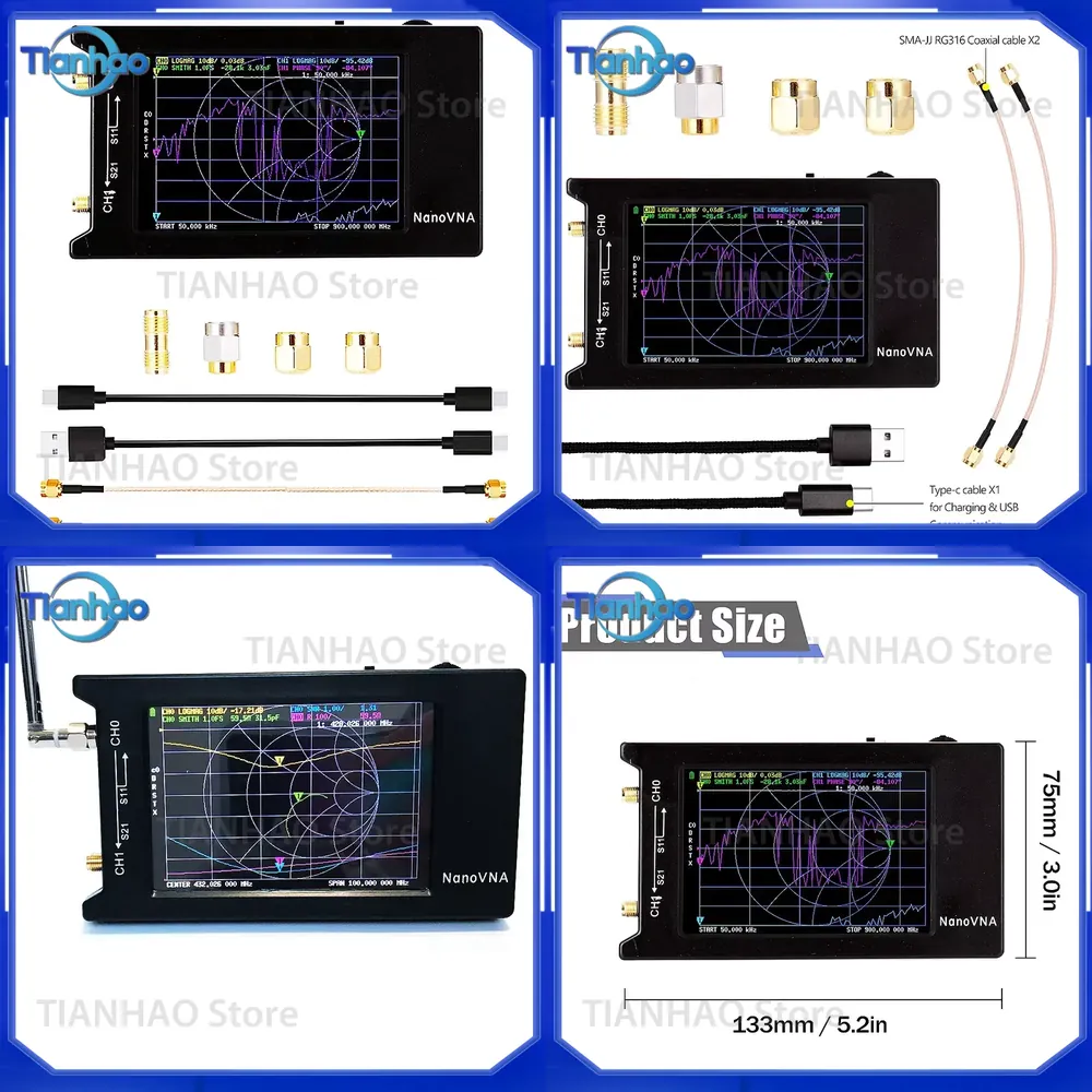 NanoVNA-H4 für Antennenanalysa – Power Tools Vector Bewertung und Preis