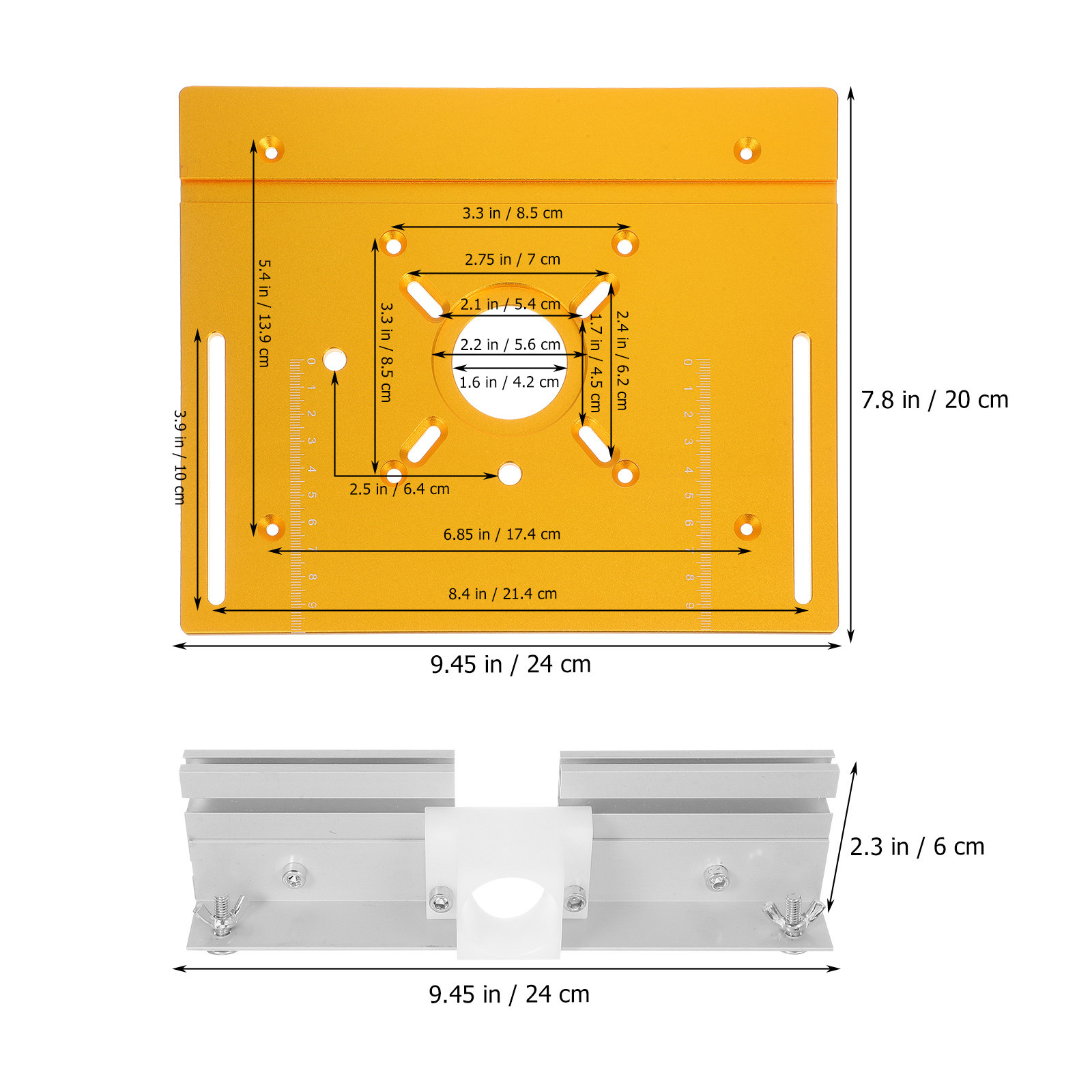 1 Set Aluminiumlegierungs-Einl – Router Trim Base Bewertung und Preis