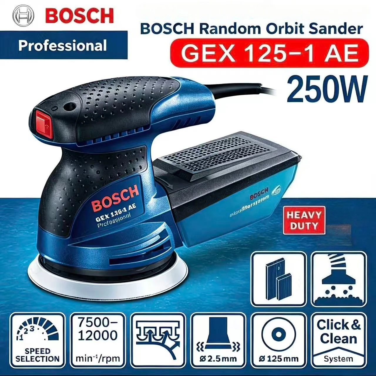 BOSCH GEX 125-1AE 220V Exzente – Power Tools Sander Bewertung und Preis