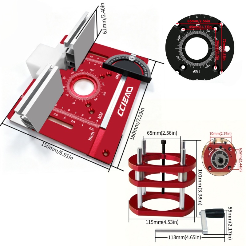Aluminium-Frästisch-Einlegepla – Router Trim Base Bewertung und Preis