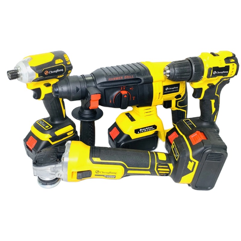 2026 Set mit 4 Kombinations-El – Power Tools Yellow Bewertung und Preis