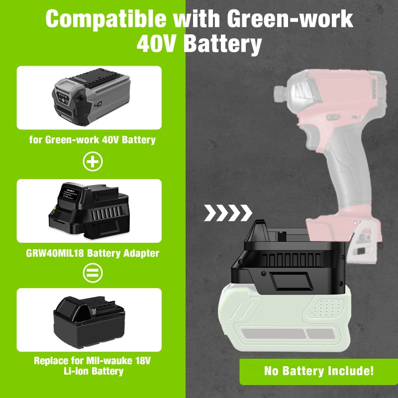 GRW40MIL18 Batterieadapter-Kon – Power Tools Milwaukee Bewertung und Preis